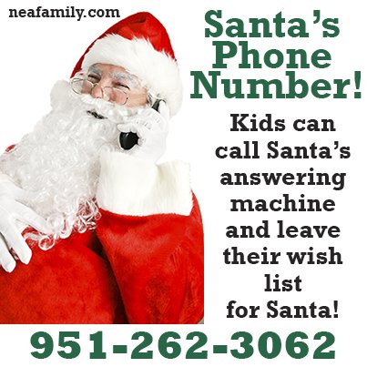 Your Kids Can Call Santa's Phone and Leave a Message! - neafamily.com