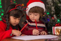 Kids writing letters to Santa