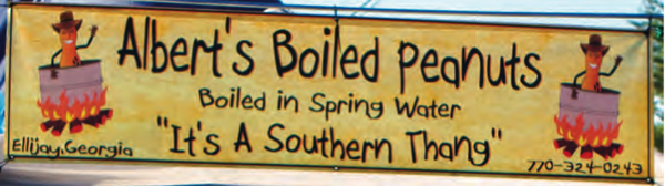 Boiled peanuts sign