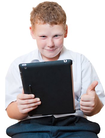 boy with iPad