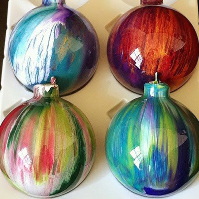 glass painted ornaments