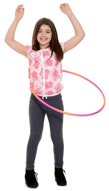 girl with hula hoop