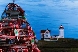 Lighthouse in winter time