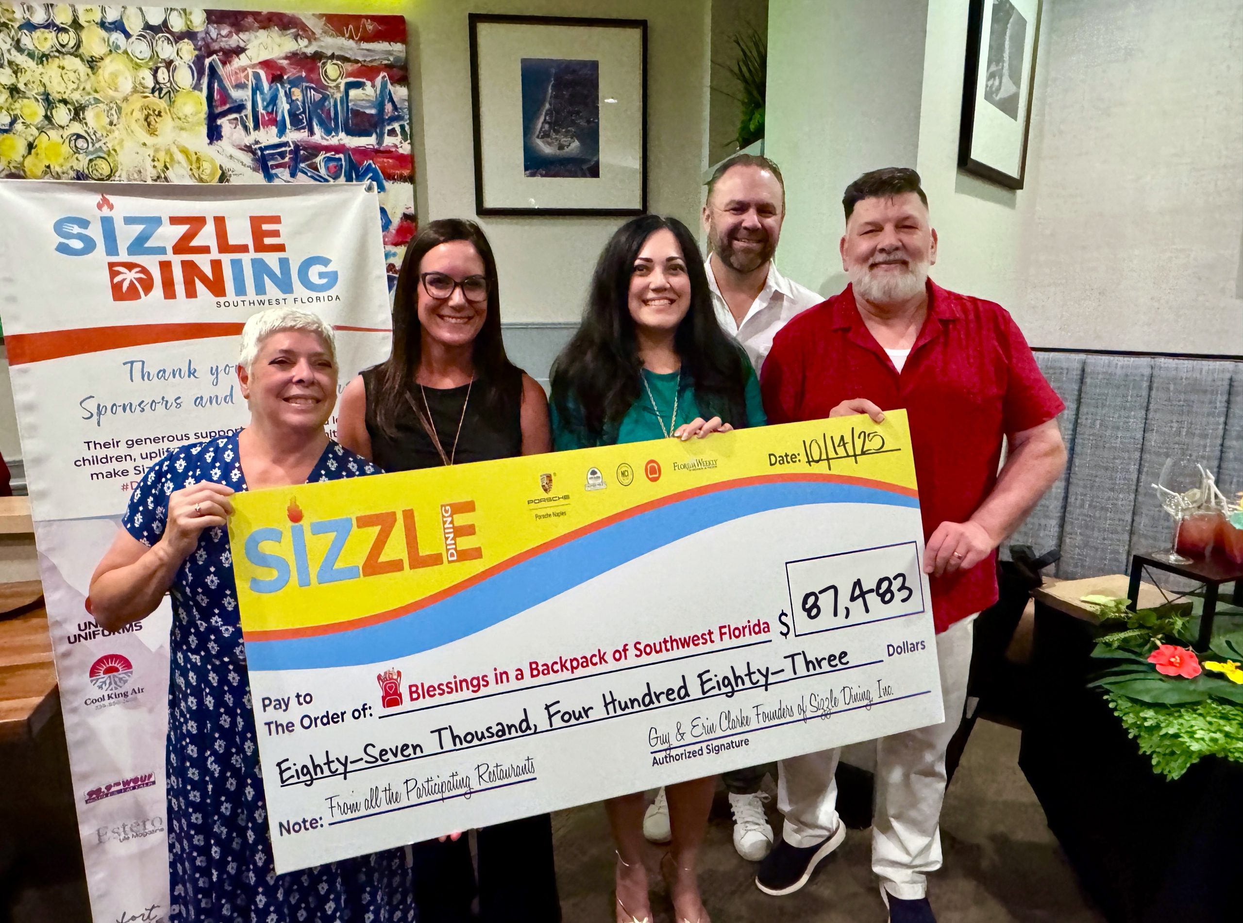 Sizzle Dining raises $87,483 for Blessings in a Backpack for Children ...